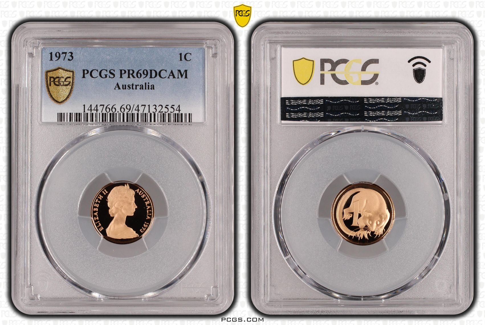 Elizabeth II, One Cent, 1973, PCGS PR69DCAM