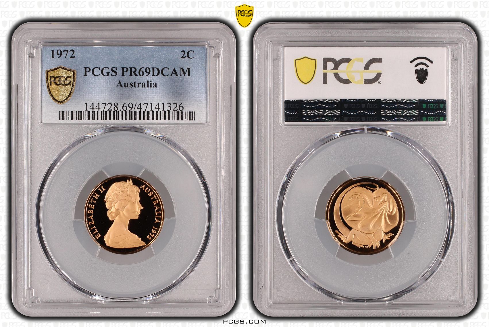 Elizabeth II, Two Cent, 1972, PCGS PR69DCAM