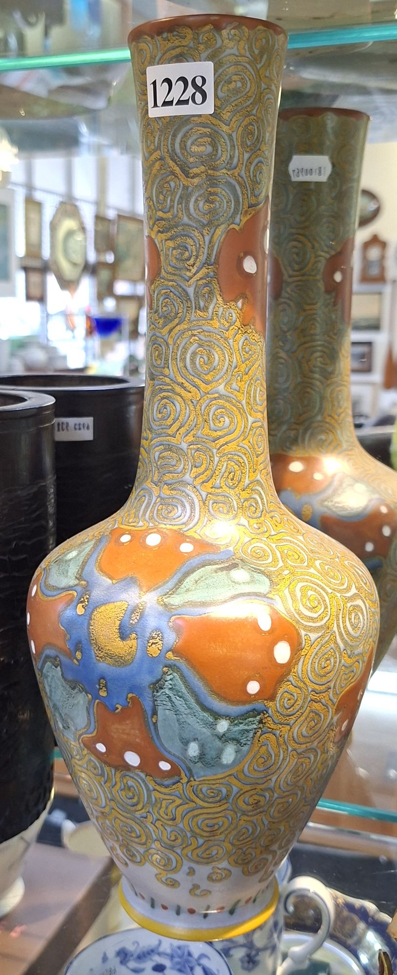 1228 · ANTIQUE GOUDA VASE