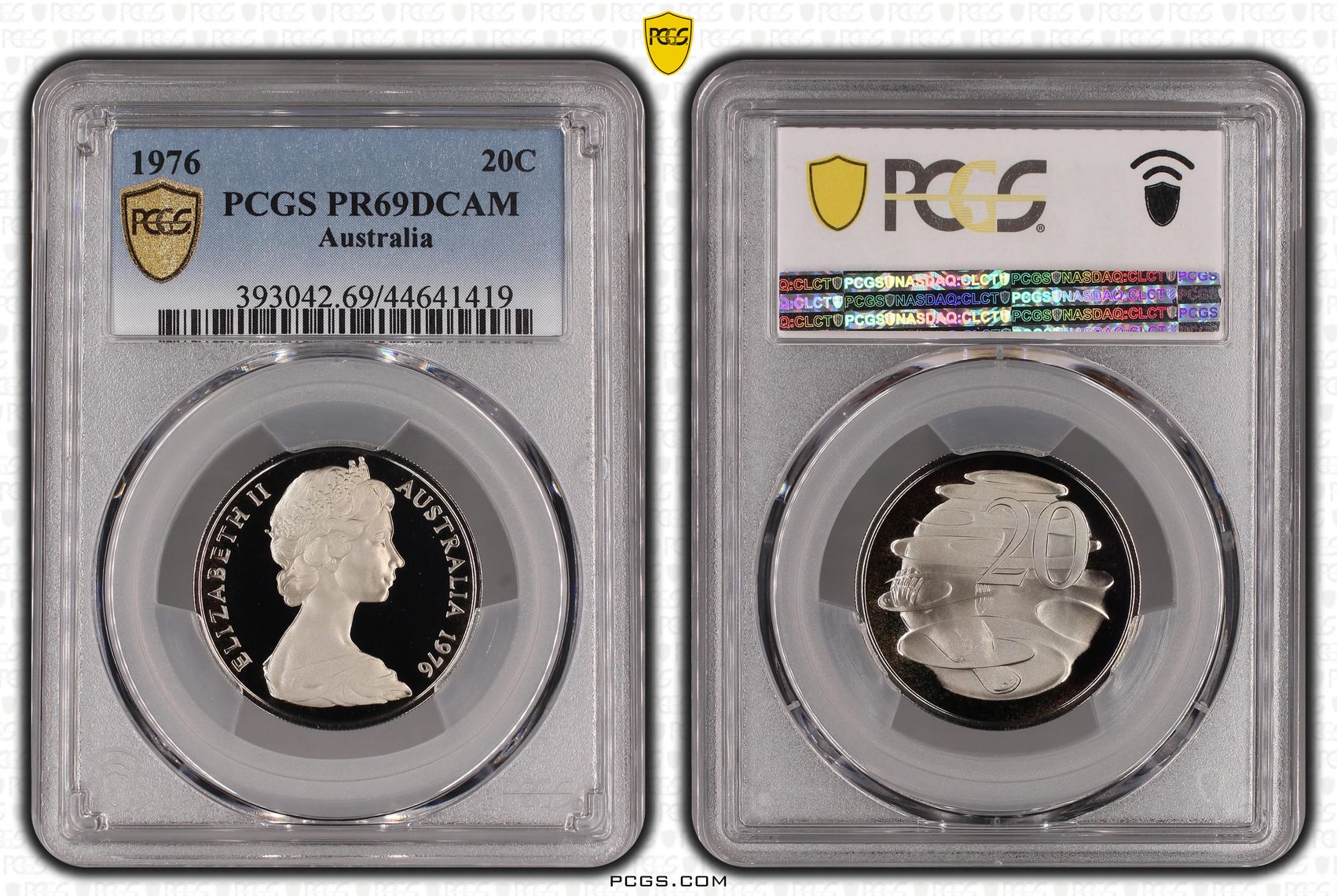 1976 Australia Twenty Cent, 20c PCGS - PR69DCAM -419