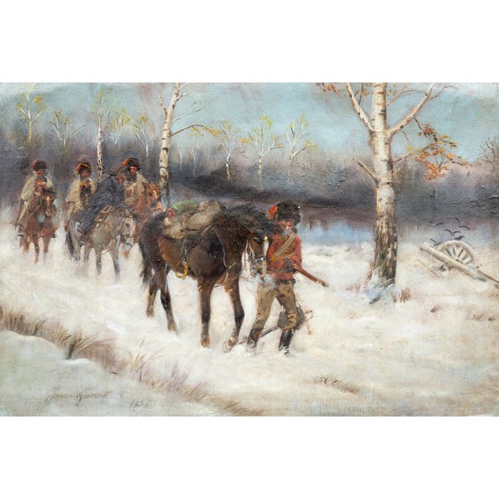 Jerzy Kossak | Odwrót spod Moskwy, 1938 r.