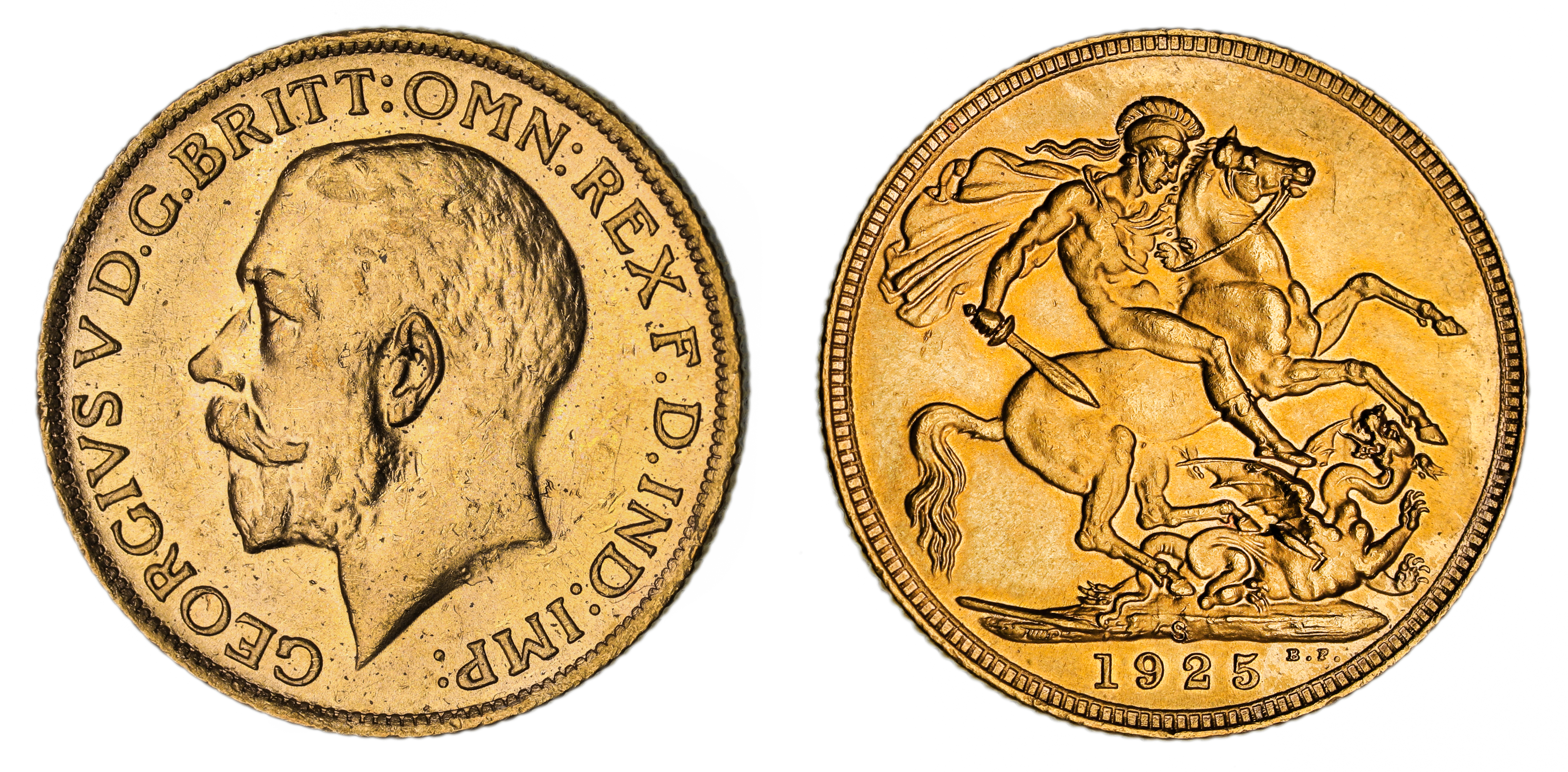 George V, St. George - Sydney Mint, Sovereign, 1925, aUNC