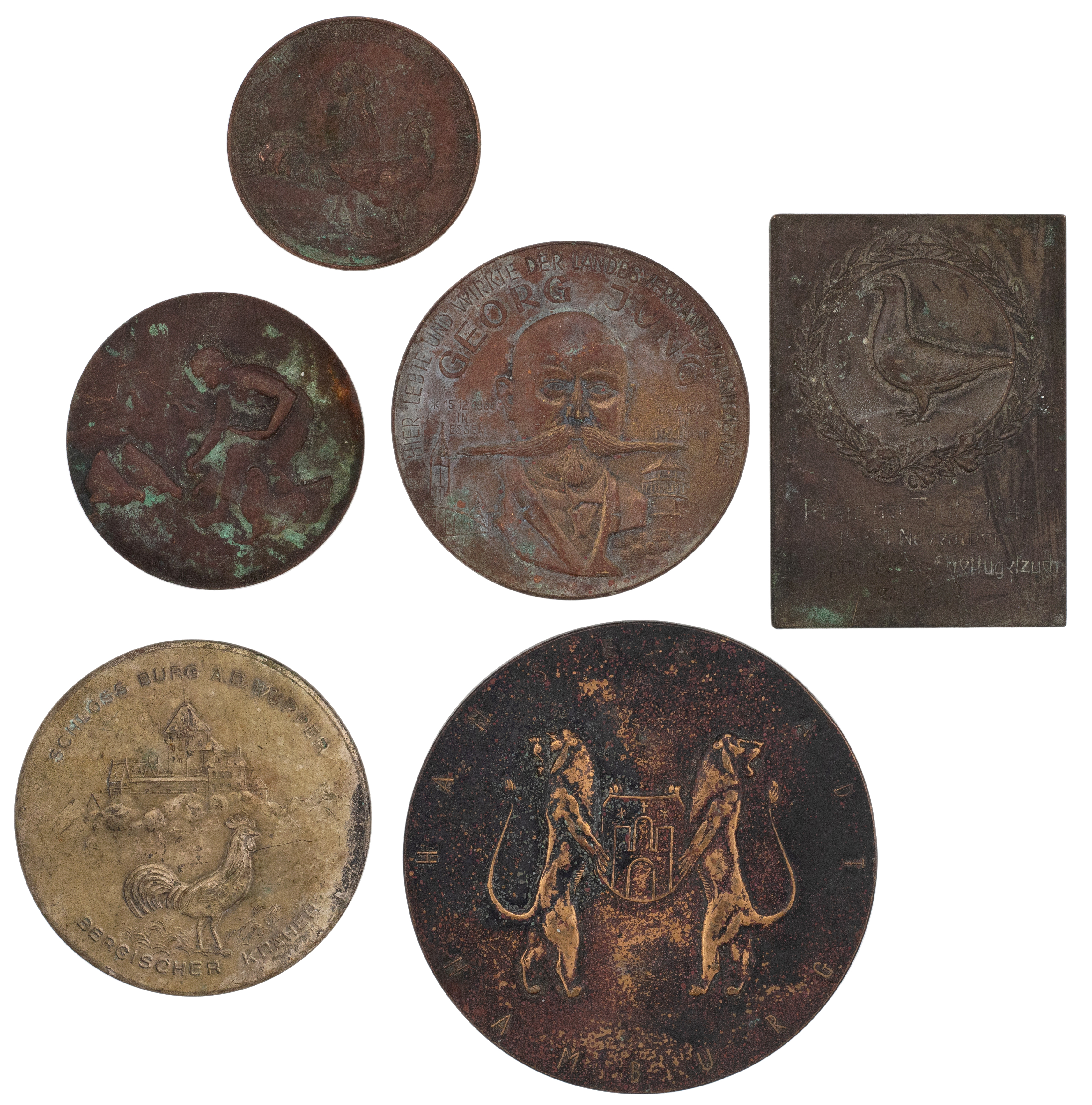 German States, Agricultural Medals, 1940s - 1960s, VF - EF