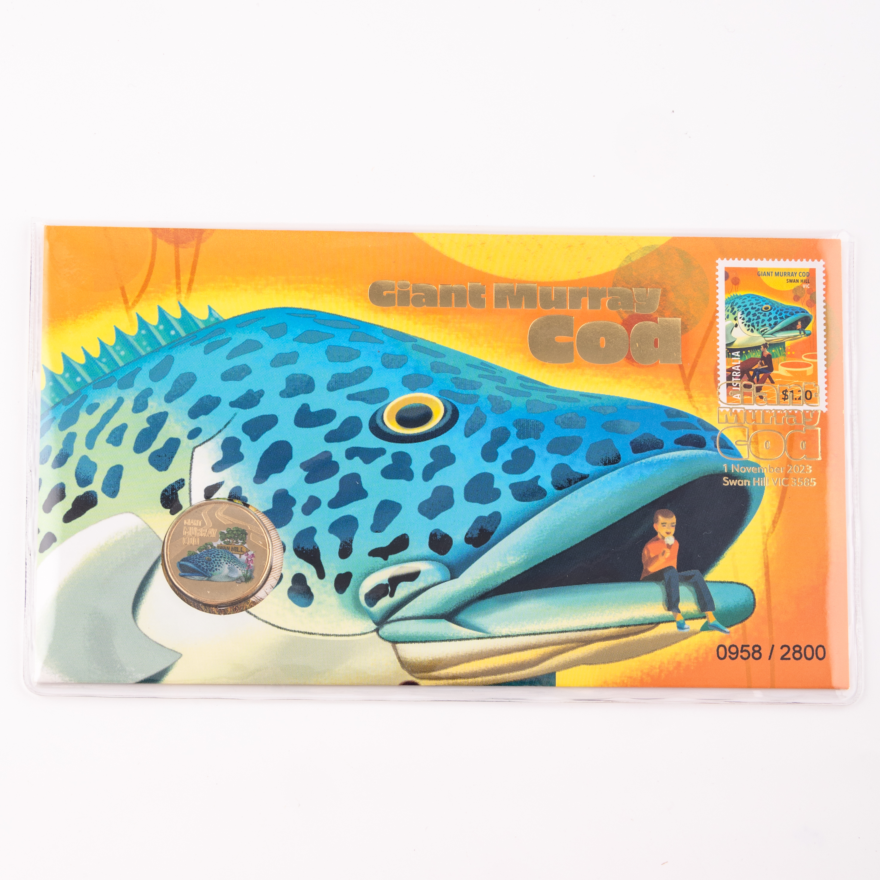 Elizabeth II, Giant Murray Cod PNC, One Dollar, 2023, UNC