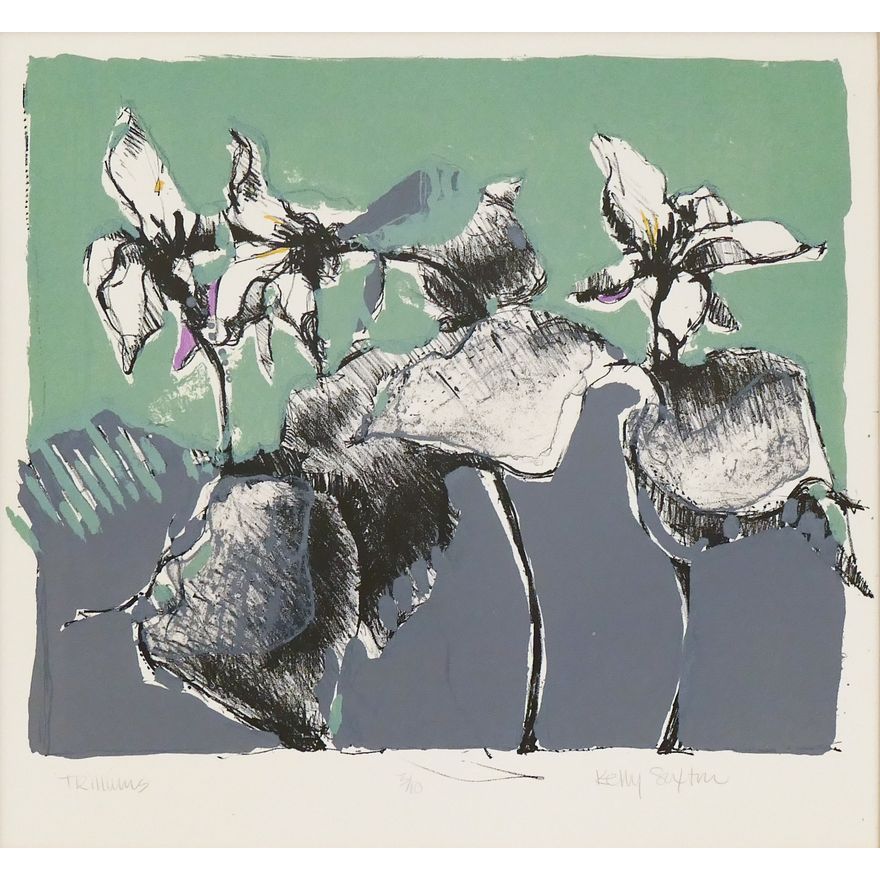 Kelly Saxton ''Trilliums'' S/N Color Lithograph Matted 22''x20''