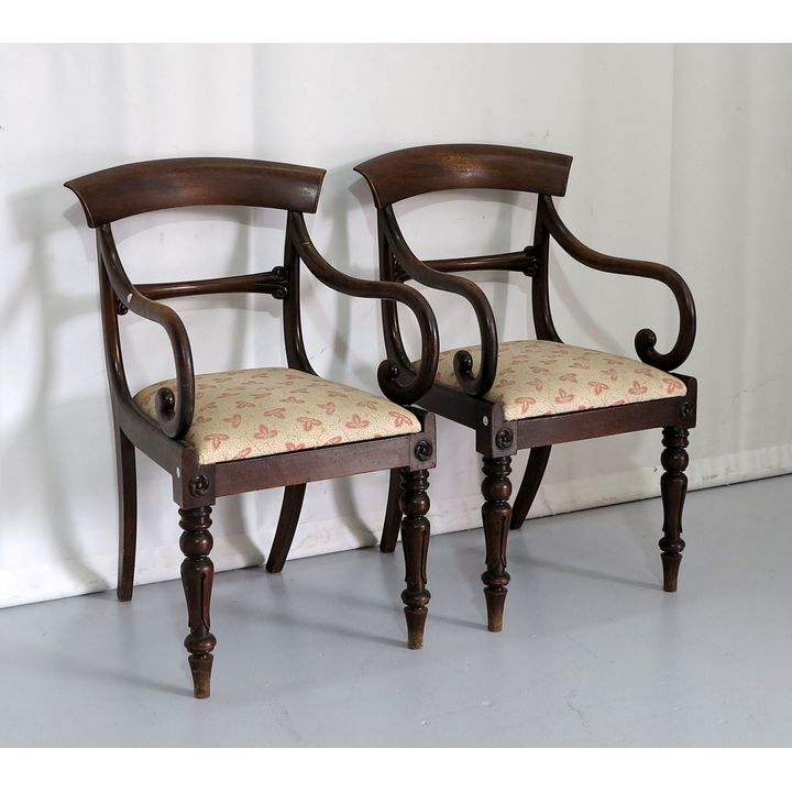 PAIR OF REGENCY STYLE CARVERS