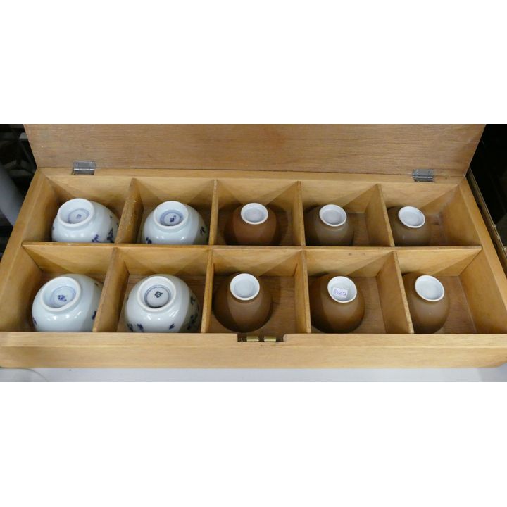 Case 10pc Old Chinese Porcelain Teacups