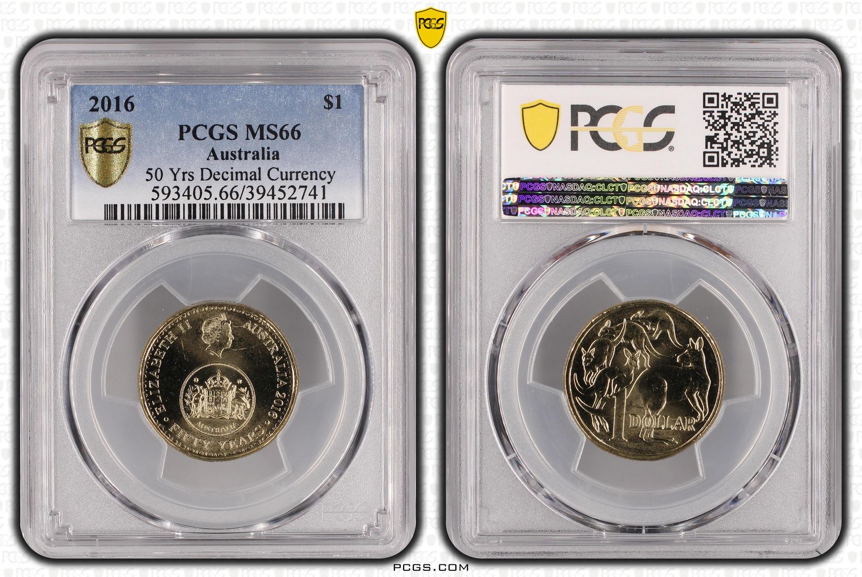 50 Yrs Decimal Currency, One Dollar, 2016, PCGS MS66