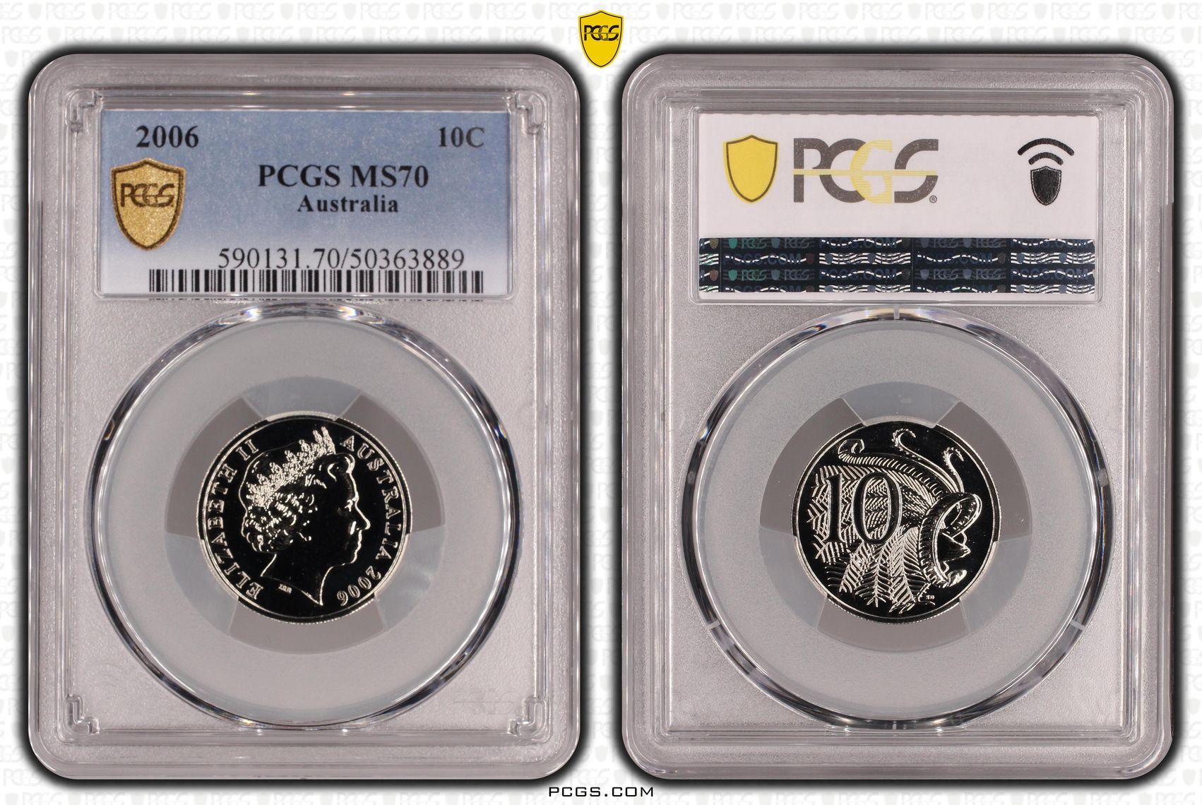 POP 2/0, Ten Cent, 2006, PCGS MS70