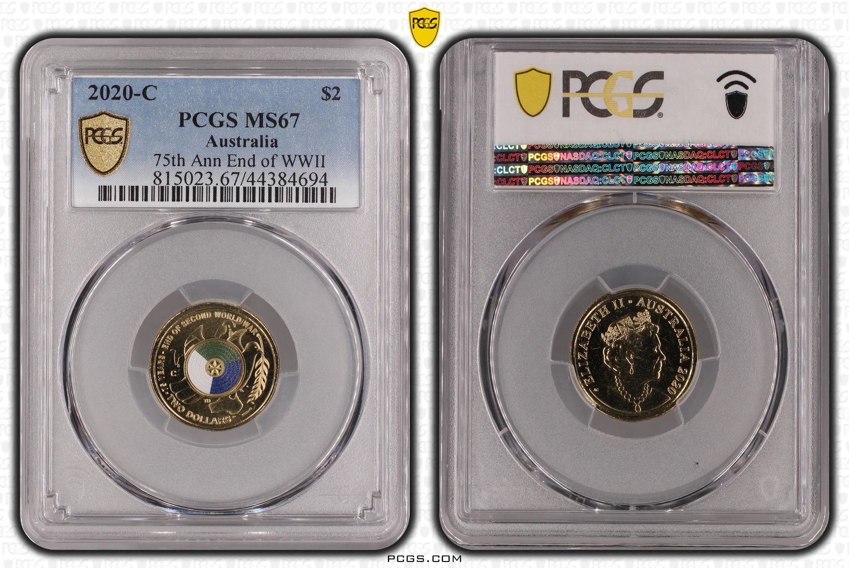 75th Ann End of WWII Colorized, Two Dollar, 2020-C, PCGS MS67