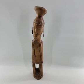 South Pacific Hand Carved Wooden Statue Tribal Figural
