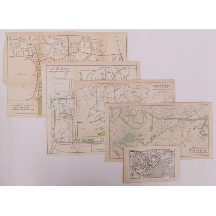 5pc Crow's Handbook for China Small Maps. 1920-25