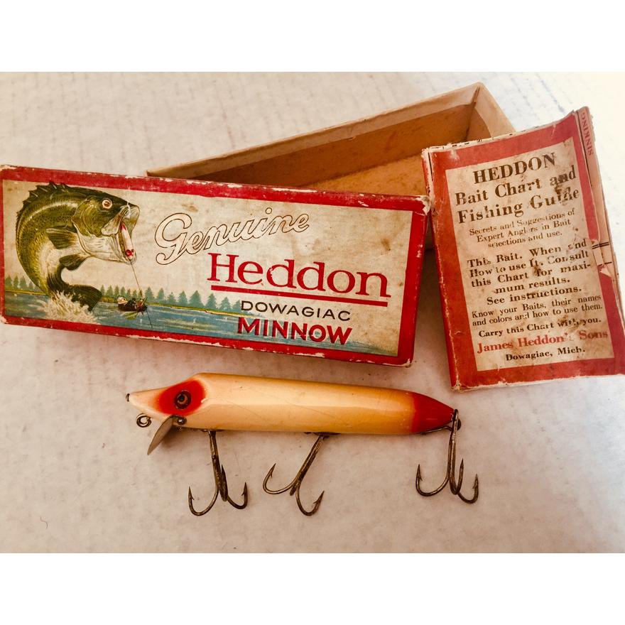 Heddon, early “Vamp (7502)” in box w/catalog