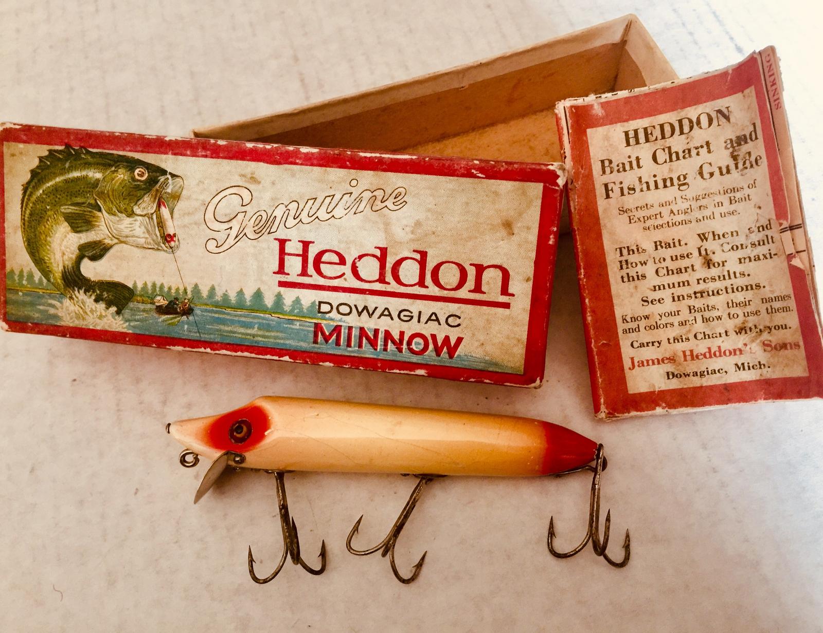 Heddon, early “Vamp (7502)” in box w/catalog