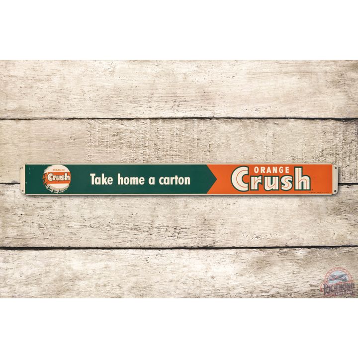 Orange Crush Take Home A Carton Tin Door Push Sign