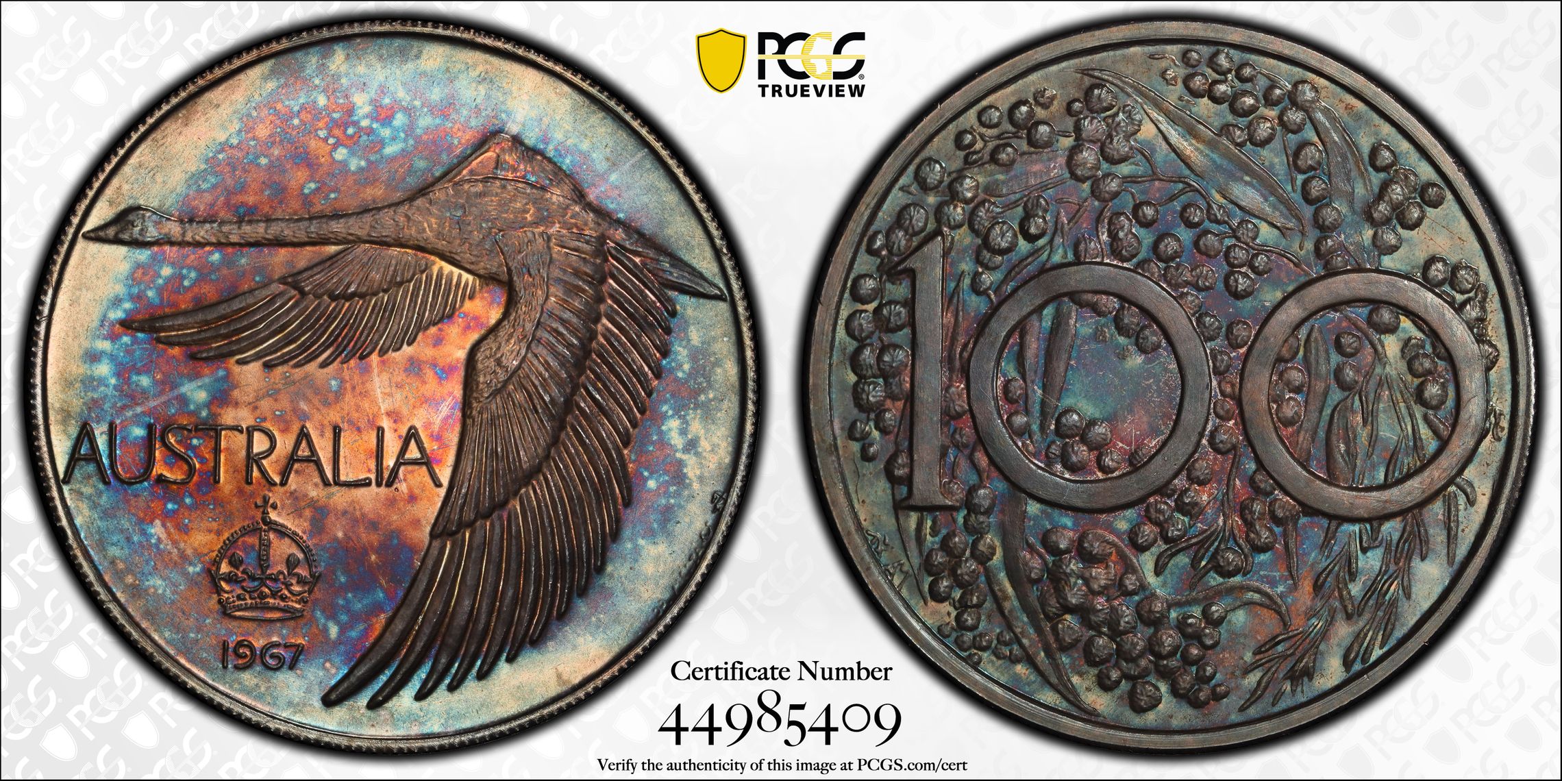 221 · Swan Dollar, One Dollar, 1967, PCGS MS66