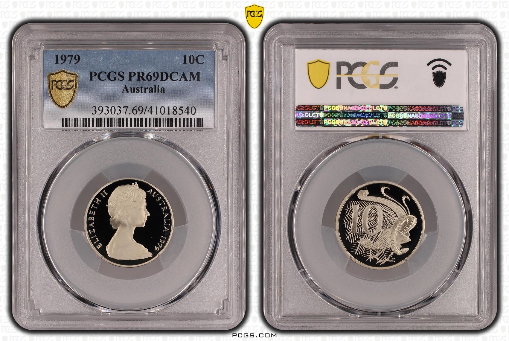 Elizabeth II, Ten Cent, 1979, PCGS PR69DCAM