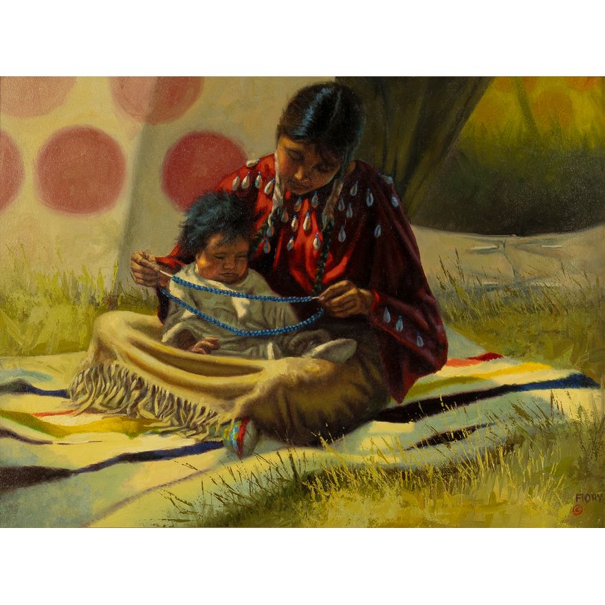 Brent Flory (20th/21st Century): Babies, Blankets and Beads