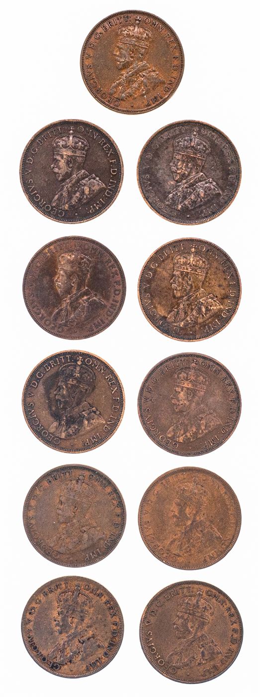 George V, Penny, 1911 - 1936, VF - EF