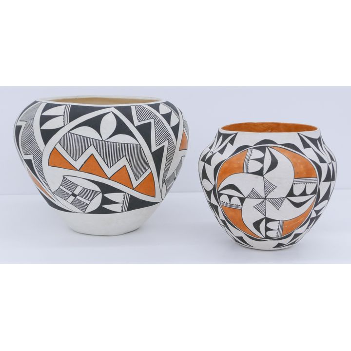 2pc Torivio and Waconda Acoma Polychrome Jars