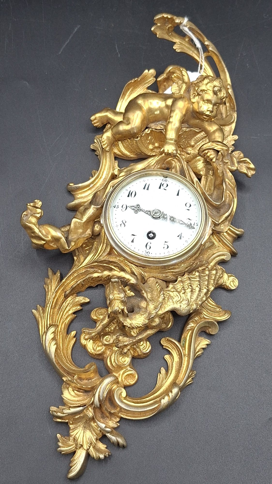 Stunning French Brass Wall Clock