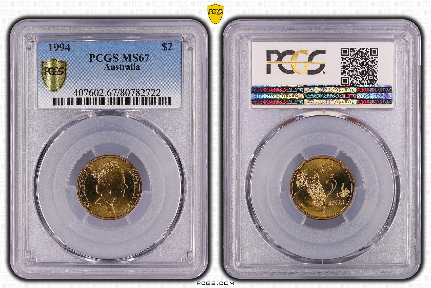 1994 Australia Two Dollar, $2 PCGS - MS67 -722