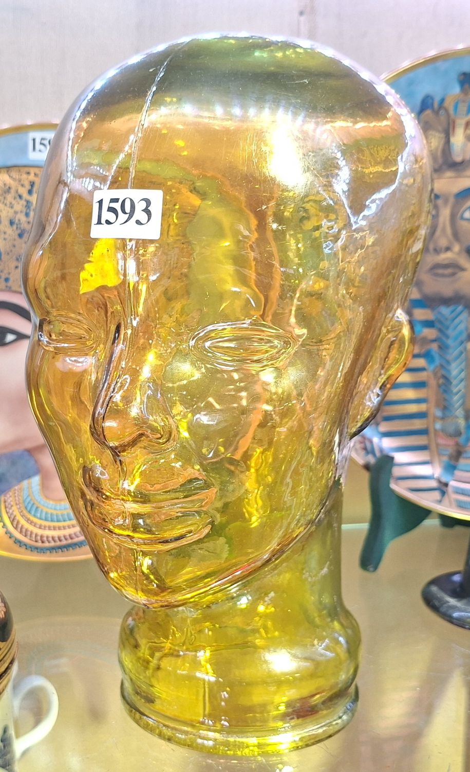Yellow Glass Mannequin Head