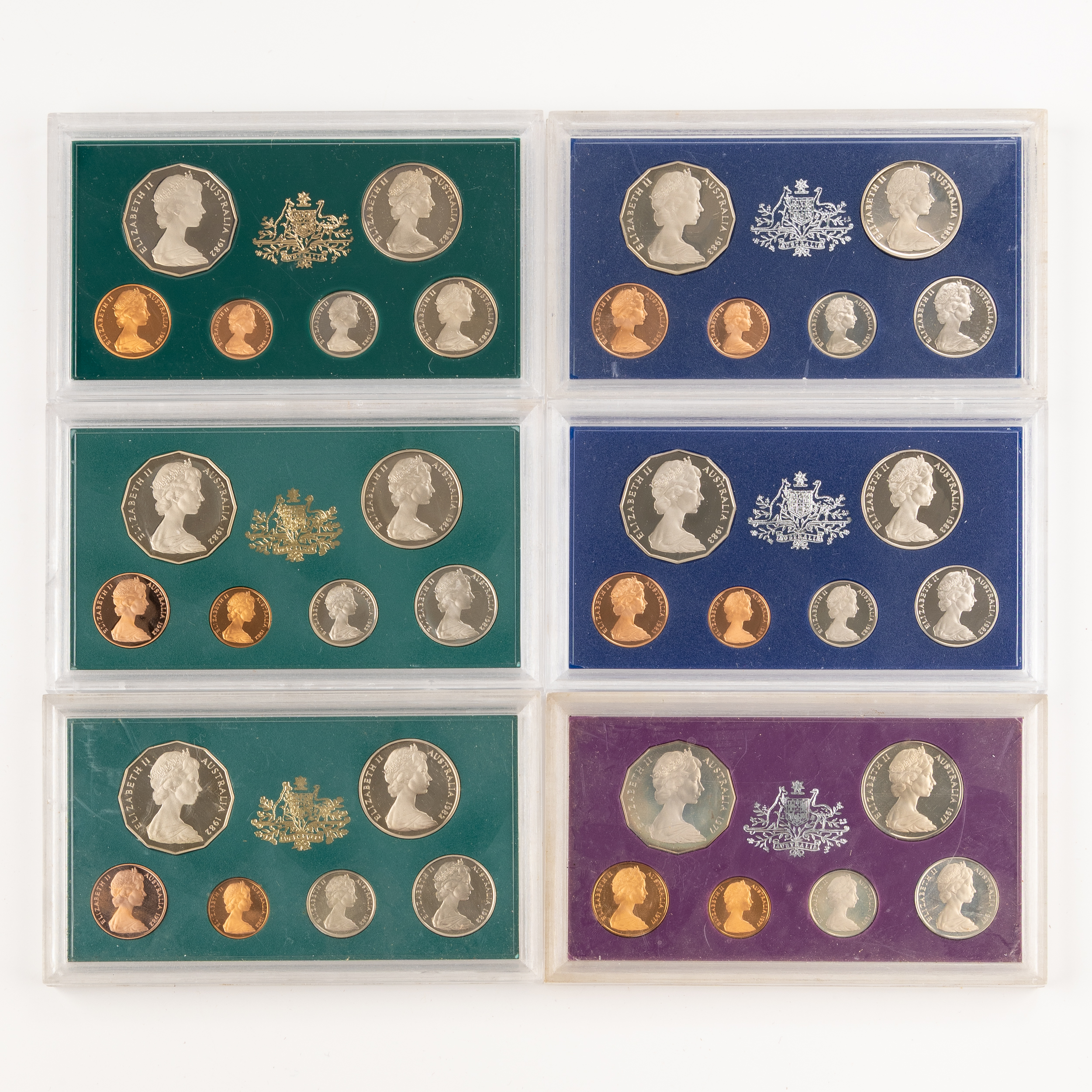 Elizabeth II, One Cent - Fifty Cents, 1977 - 1983, FDC