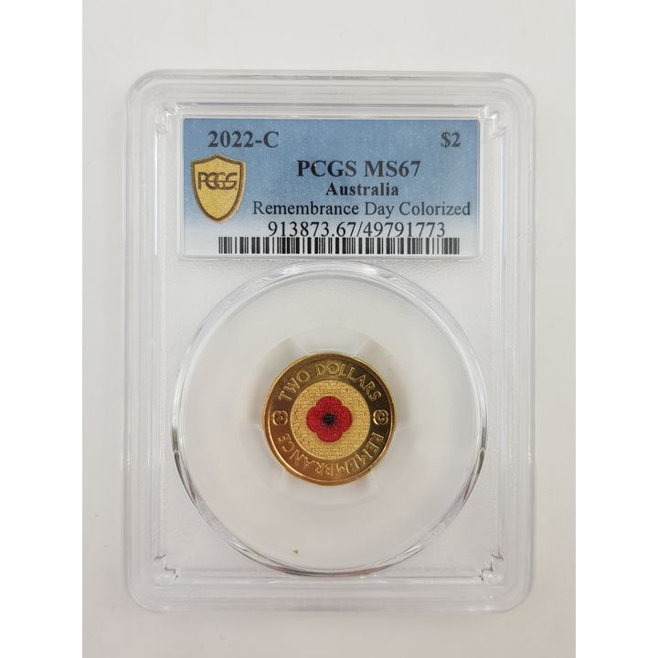 Red Poppy 'C' MM $2 Coin - 2022 (MS67)