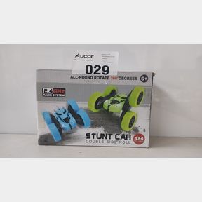 STUNT DOUBLE-SIDE ROLL 360 DEGREE ROTATING TOY CAR - BLUE -