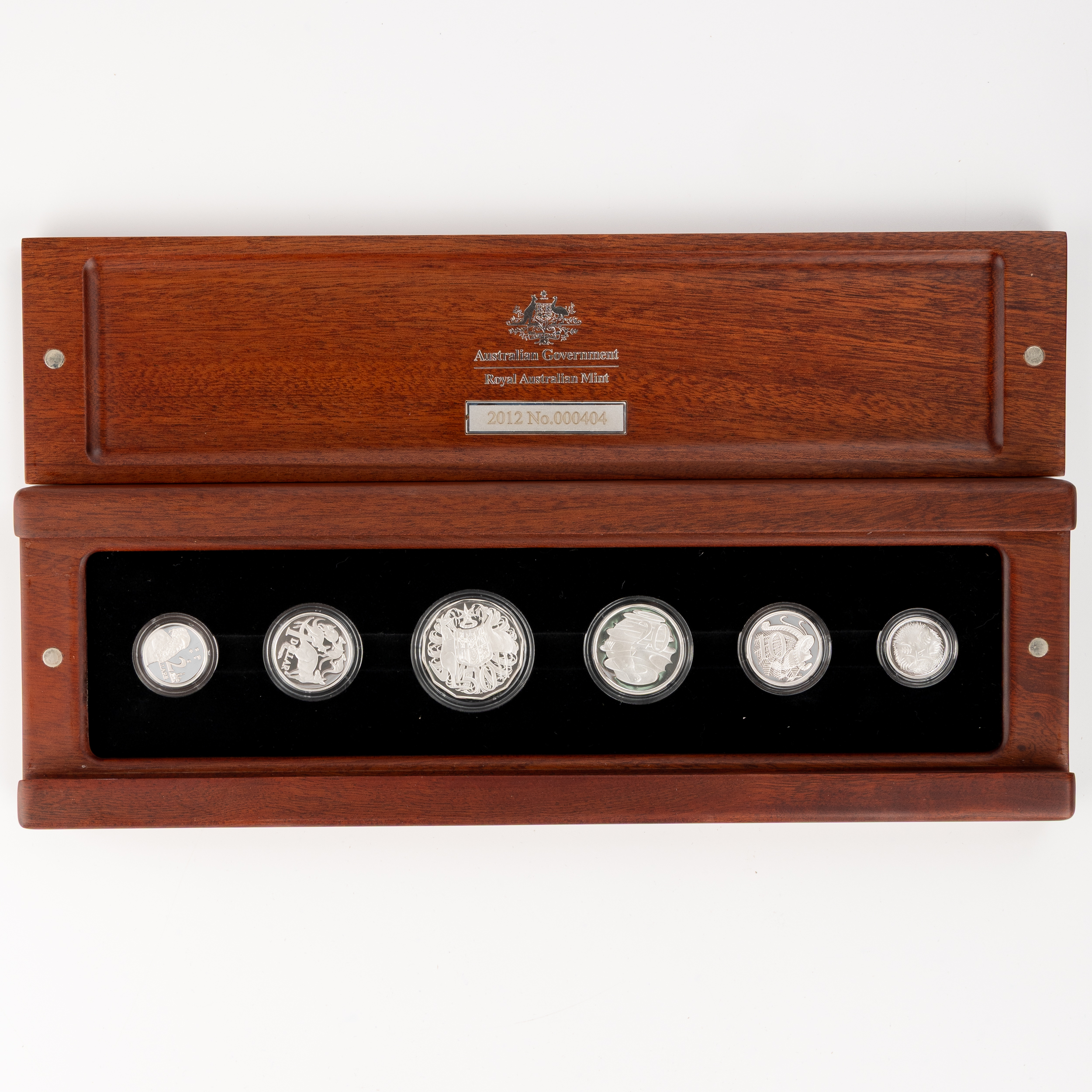 Elizabeth II, RAM - Silver Proof Year Set, Five Cents - Two Dollars, 2012, FDC