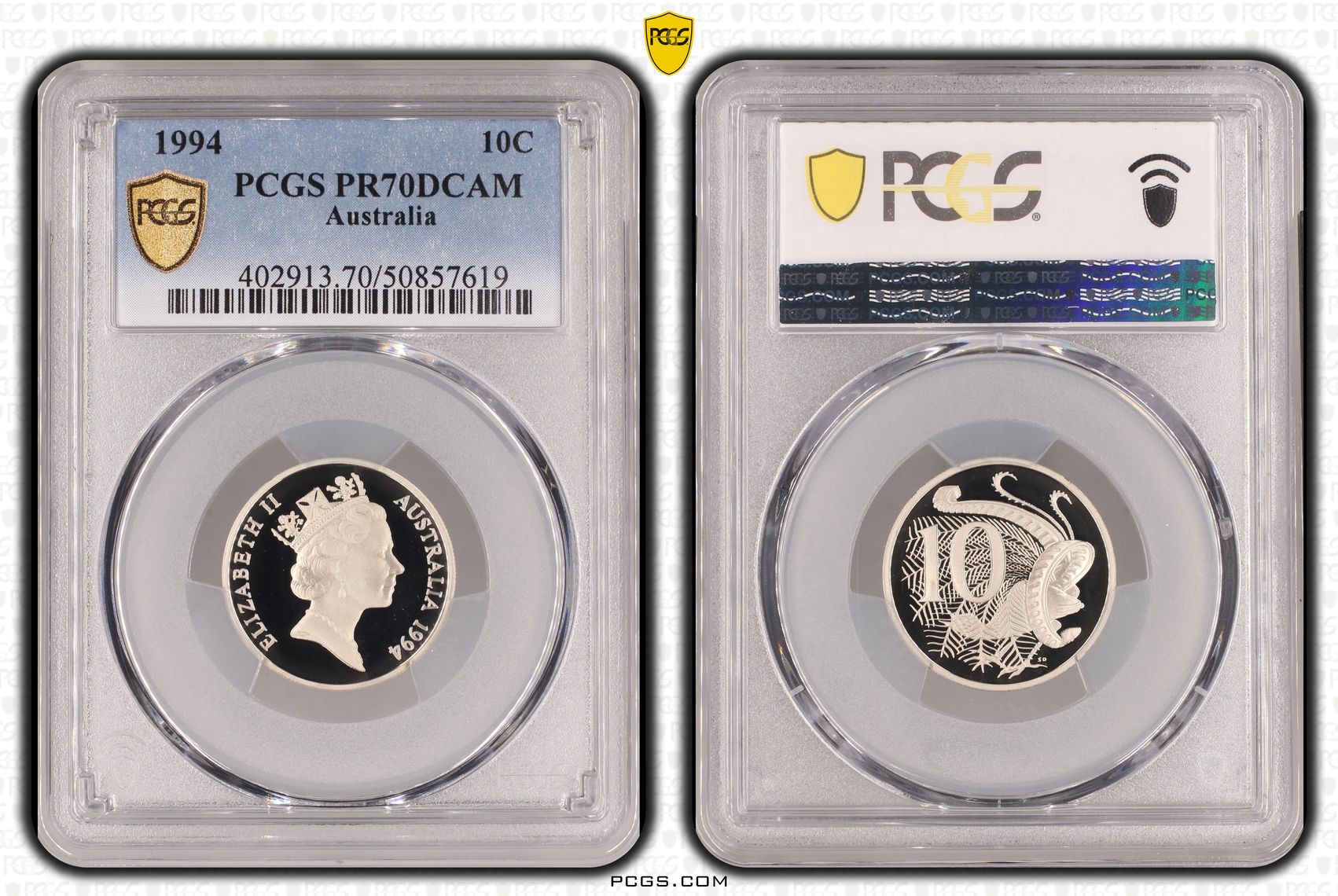 Ten Cent, 1994, Pcgs Pr70dcam
