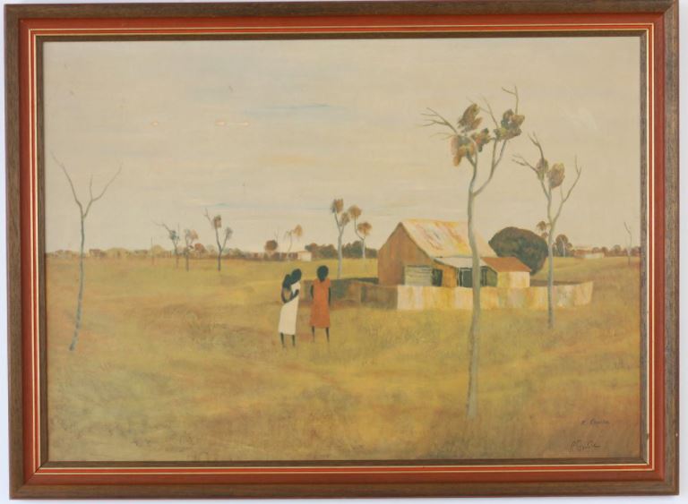 Ray Crooke, "Gulf Country", lithograph (poster), 47 x 67cm, signed in pen lower right