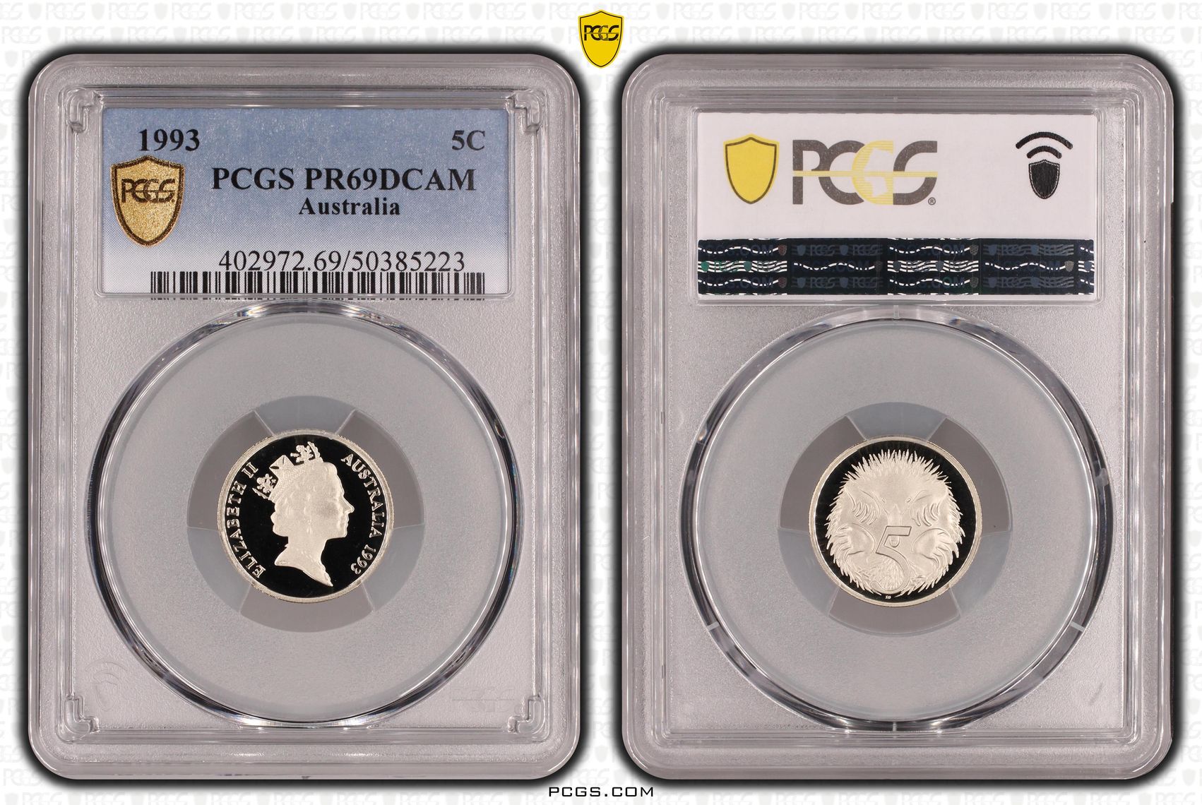 Five Cent, 1993, PCGS PR69DCAM
