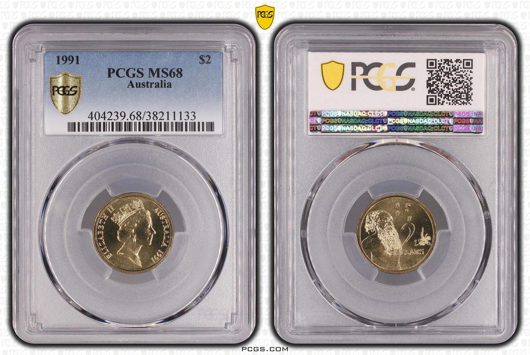 1991 Australia Two Dollar, $2 PCGS - MS68 POP 17/0 -133