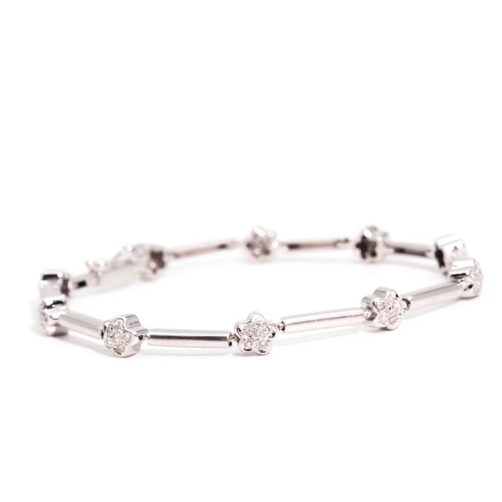 18 Carat White Gold Diamond Bracelet