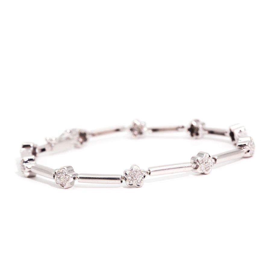 18 Carat White Gold Diamond Bracelet