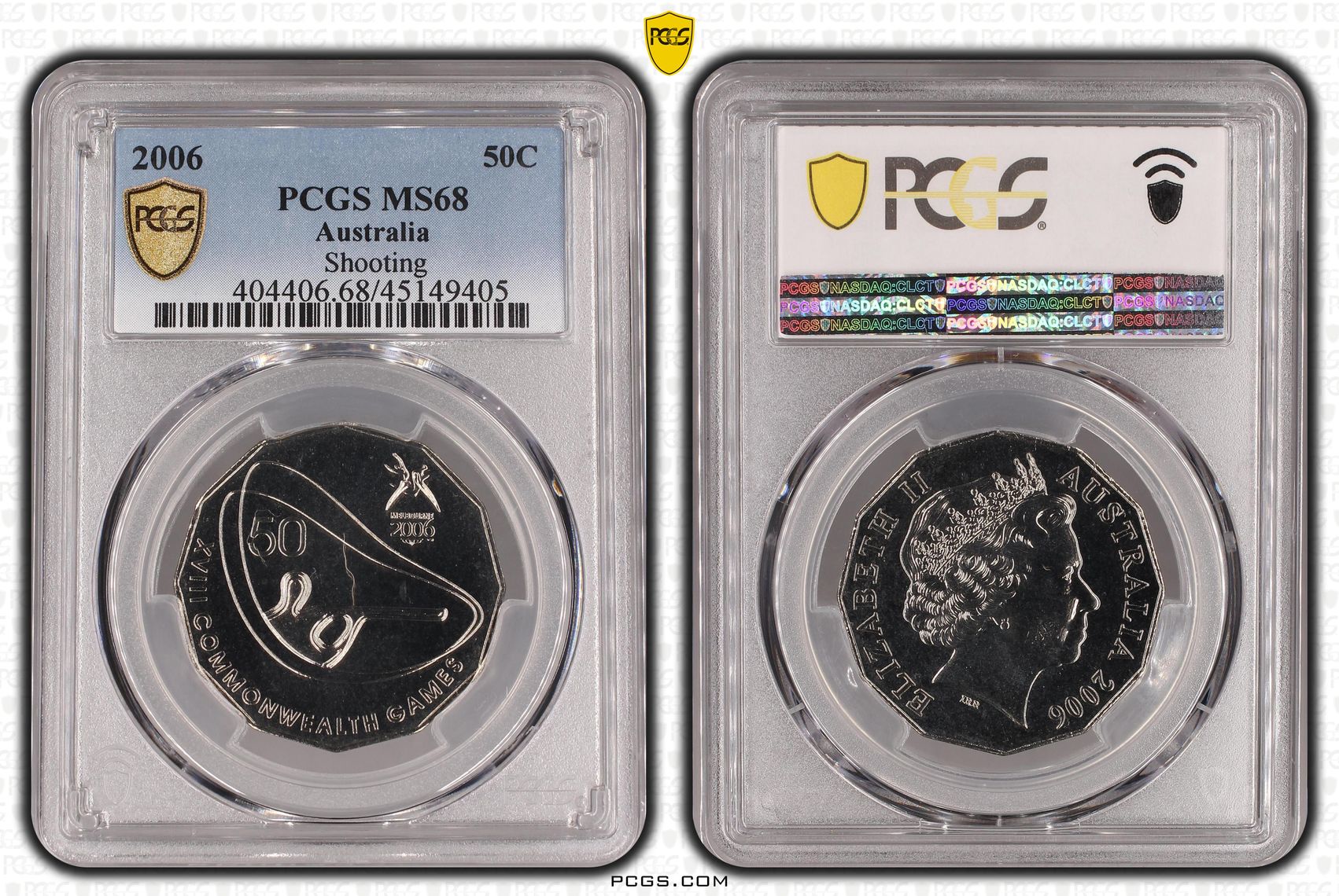 2006 Australia Fifty Cent, 50c Shooting PCGS - MS68 POP 7/0 -405
