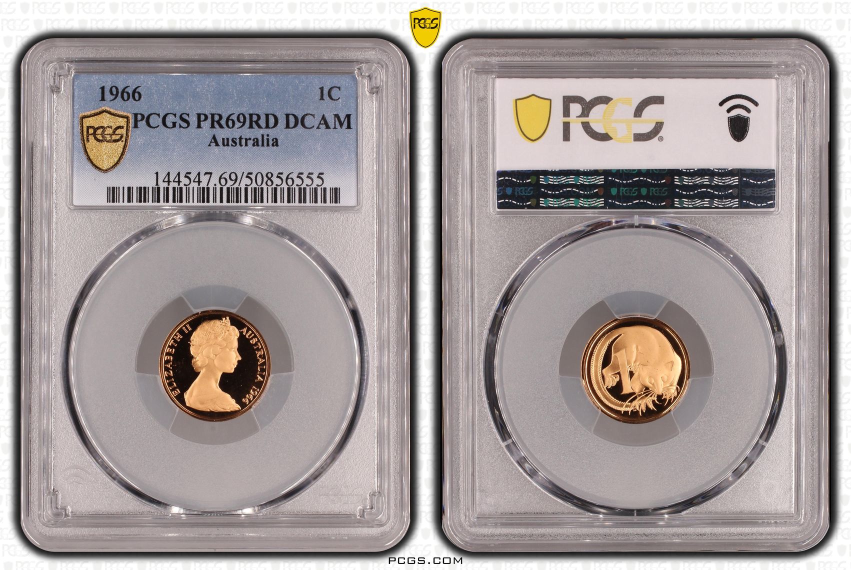 One Cent, 1966, Pcgs Pr69dcam