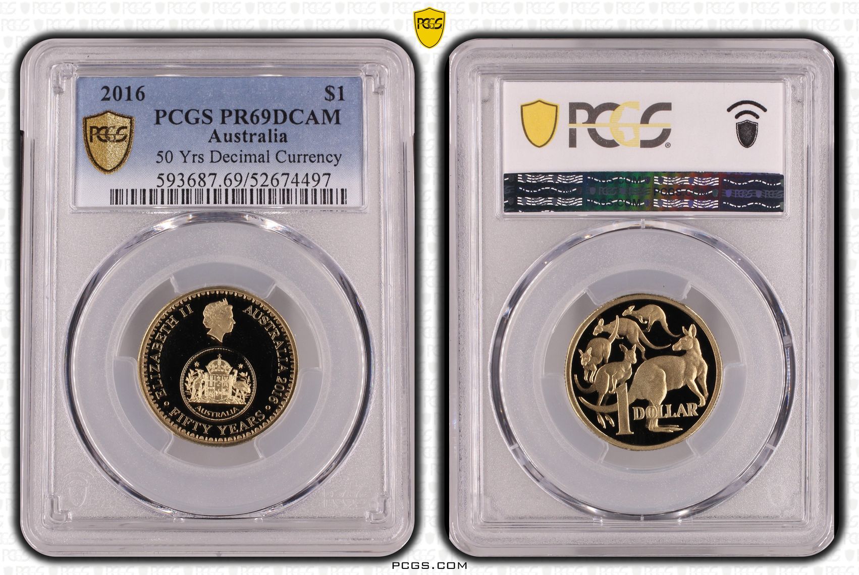 50 Yrs Decimal Currency, One Dollar, 2016, PCGS PR69DCAM
