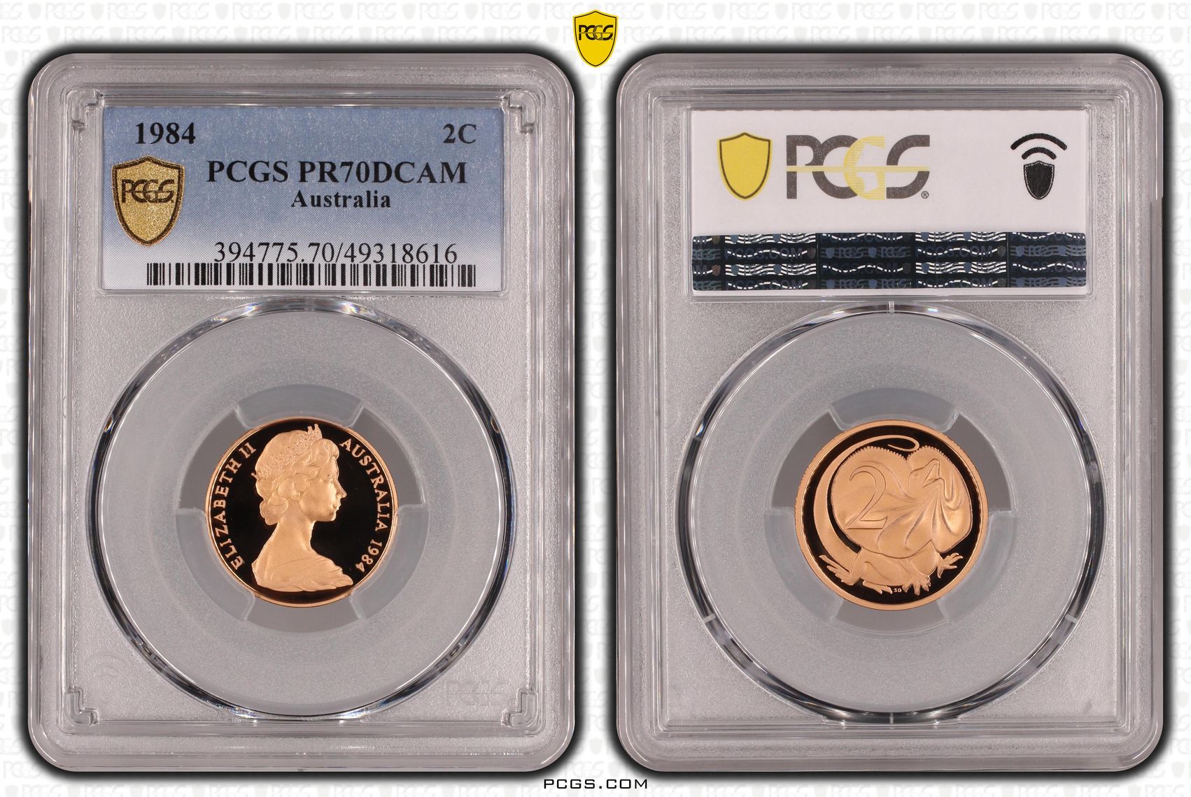 Elizabeth II, Two Cent, 1984, PCGS PR70DCAM
