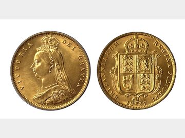 1887 VICTORIA JUBILEE HEAD GOLD HALF SOVEREIGN