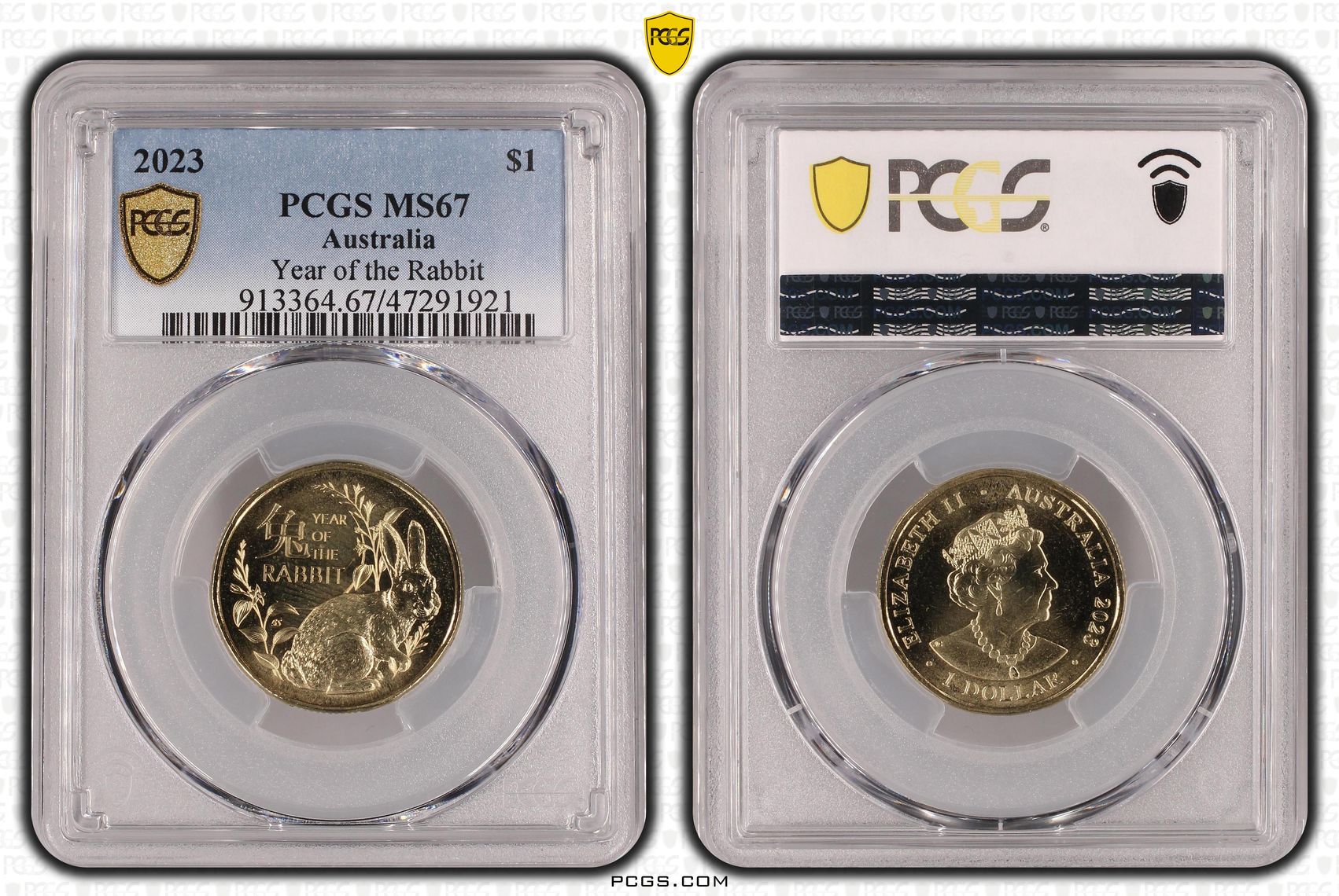 Year of the Rabbit, One Dollar, 2023, PCGS MS 67