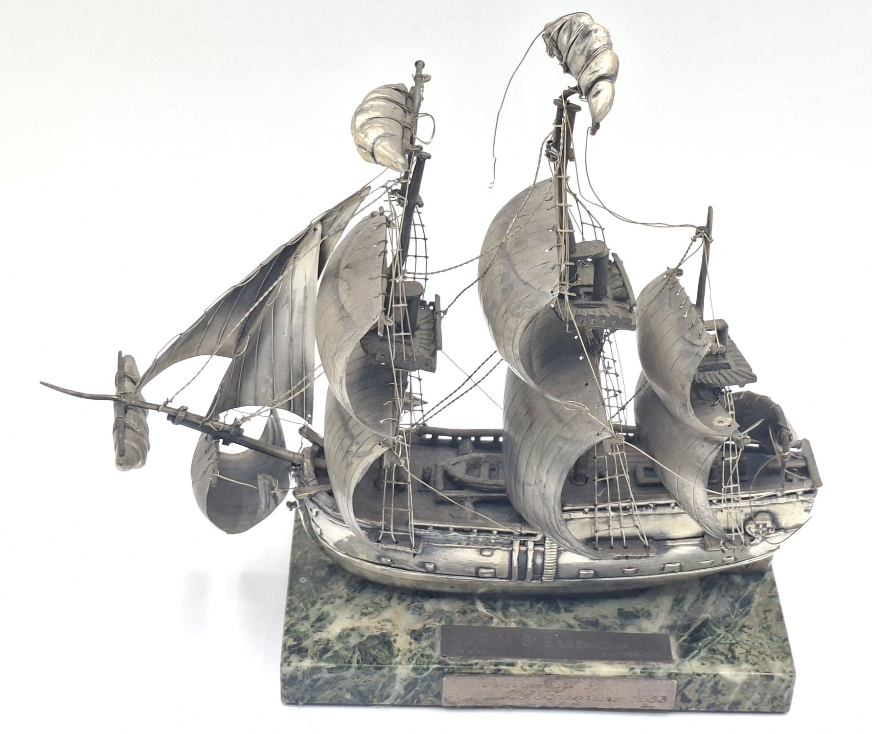 Silver Model Of H.M.S. Endeavour