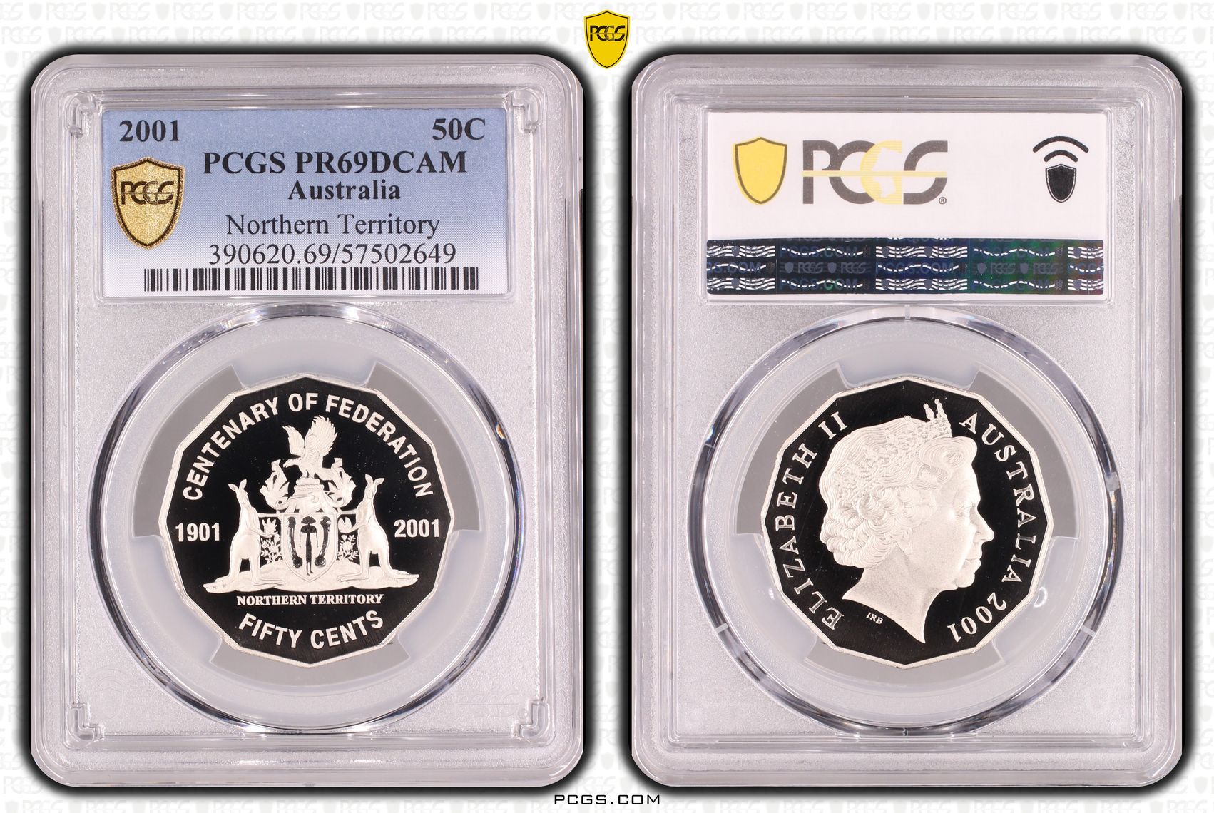 Northern Territory, Fifty Cent, 2001, PCGS PR69DCAM