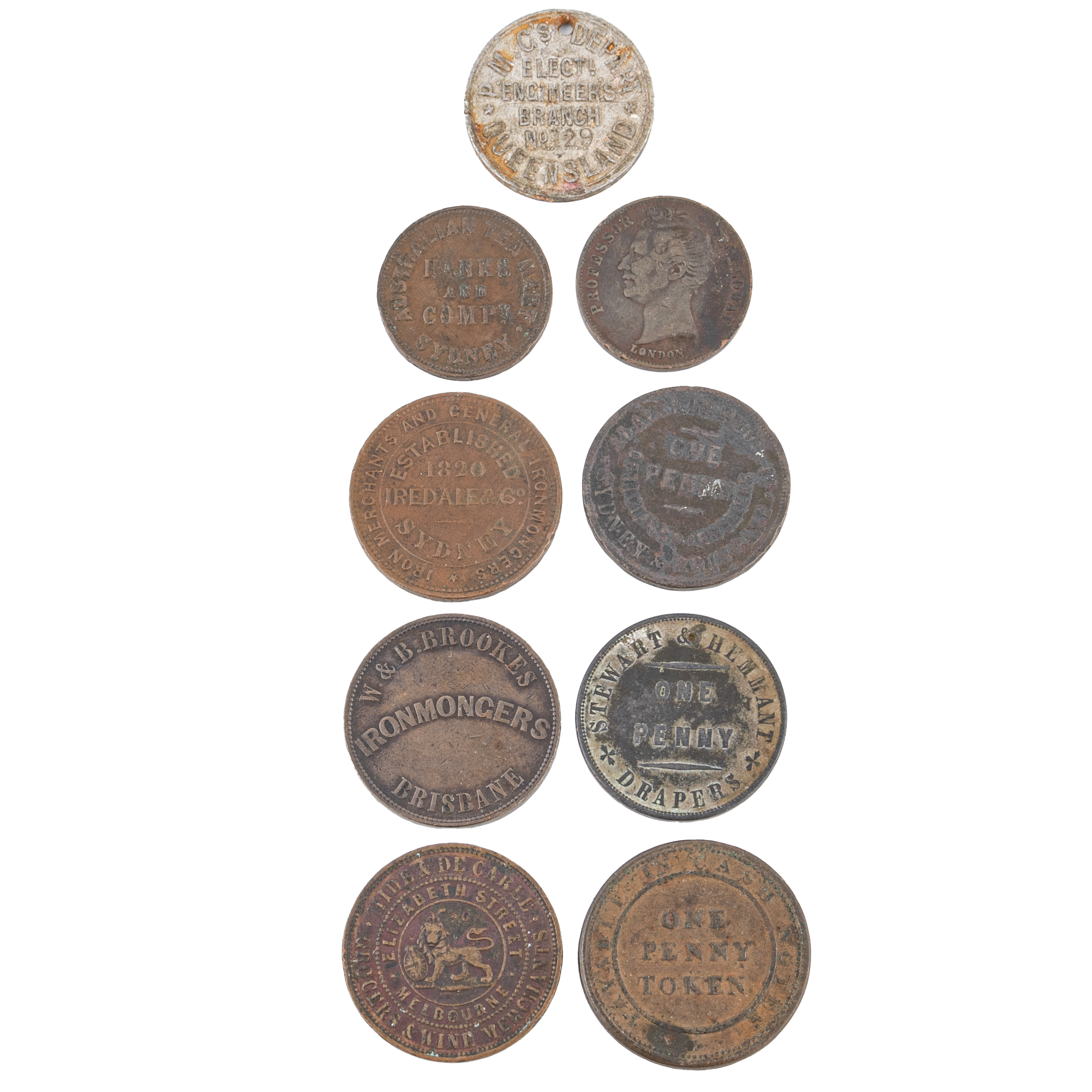 Halfpenny - Penny, 1820 - 1863, VG - gF
