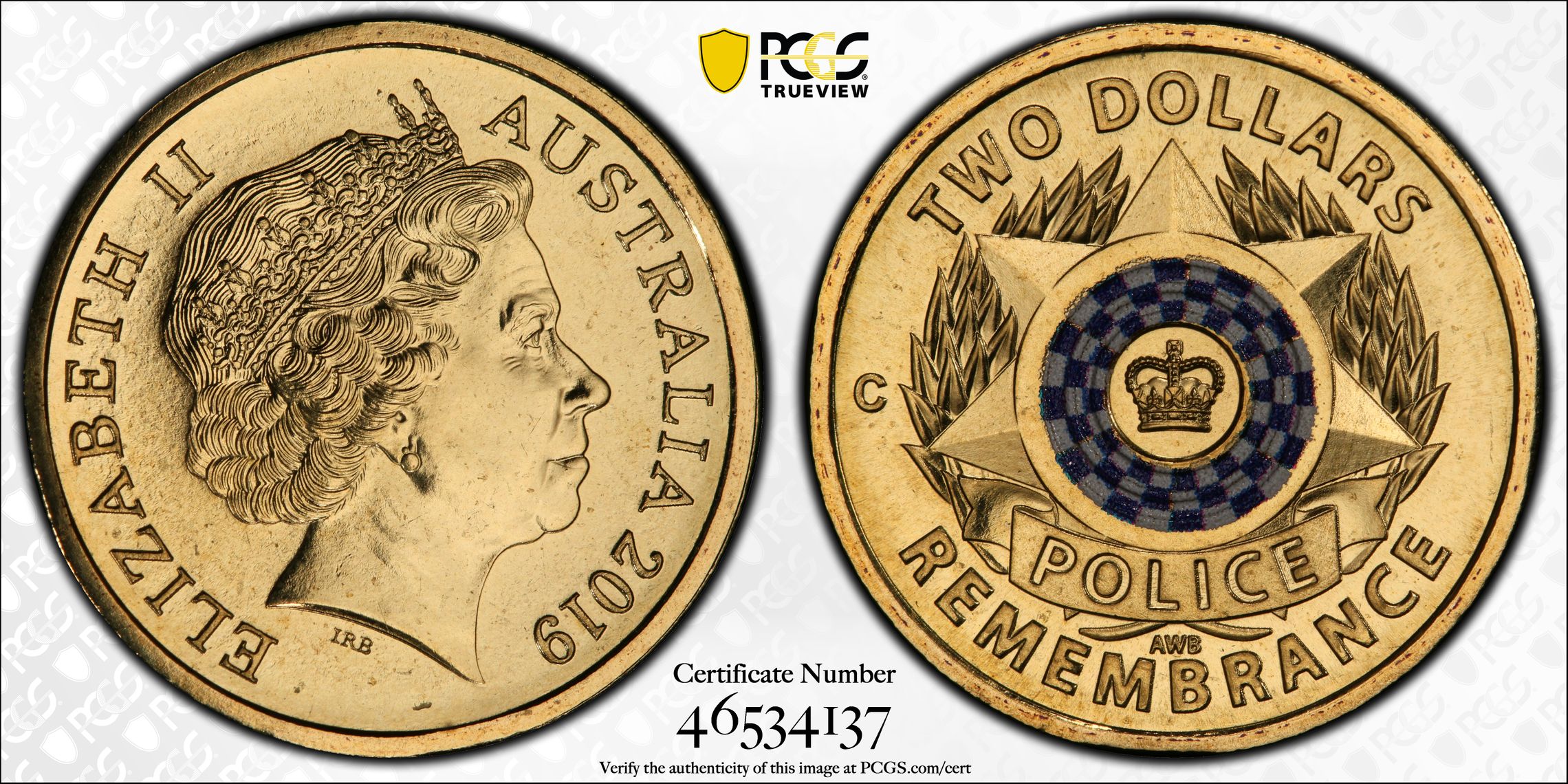 Police Remembrance , Two Dollar, 2019-C, PCGS MS68