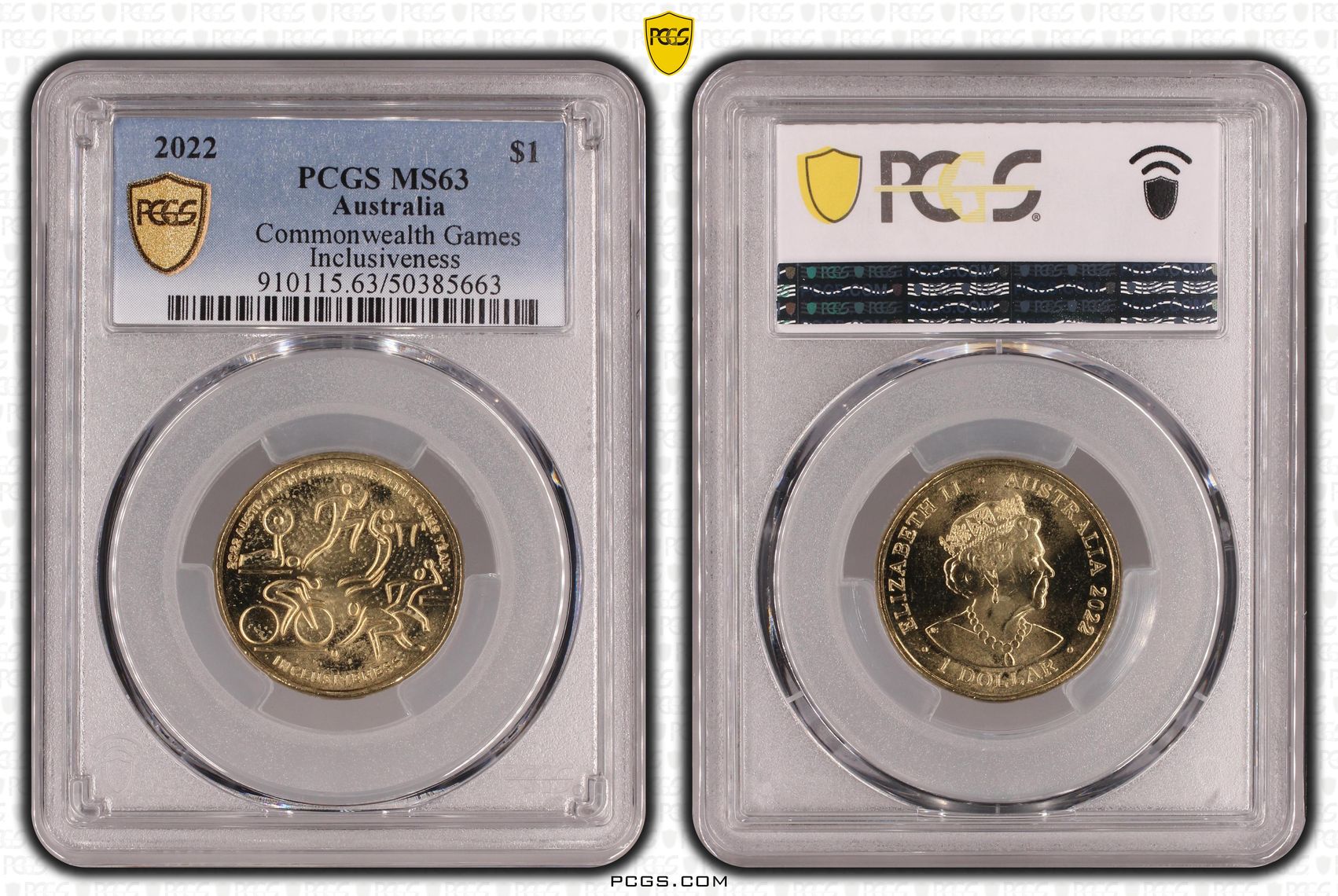 Elizabeth II, Commonwealth Games - Inclusiveness , One Dollar, 2022, PCGS MS63