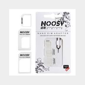 Sim Card Adapter Size Changer - Micro Sim Nano Sim (Noosy) - Bar 9902016516807-51748/4187