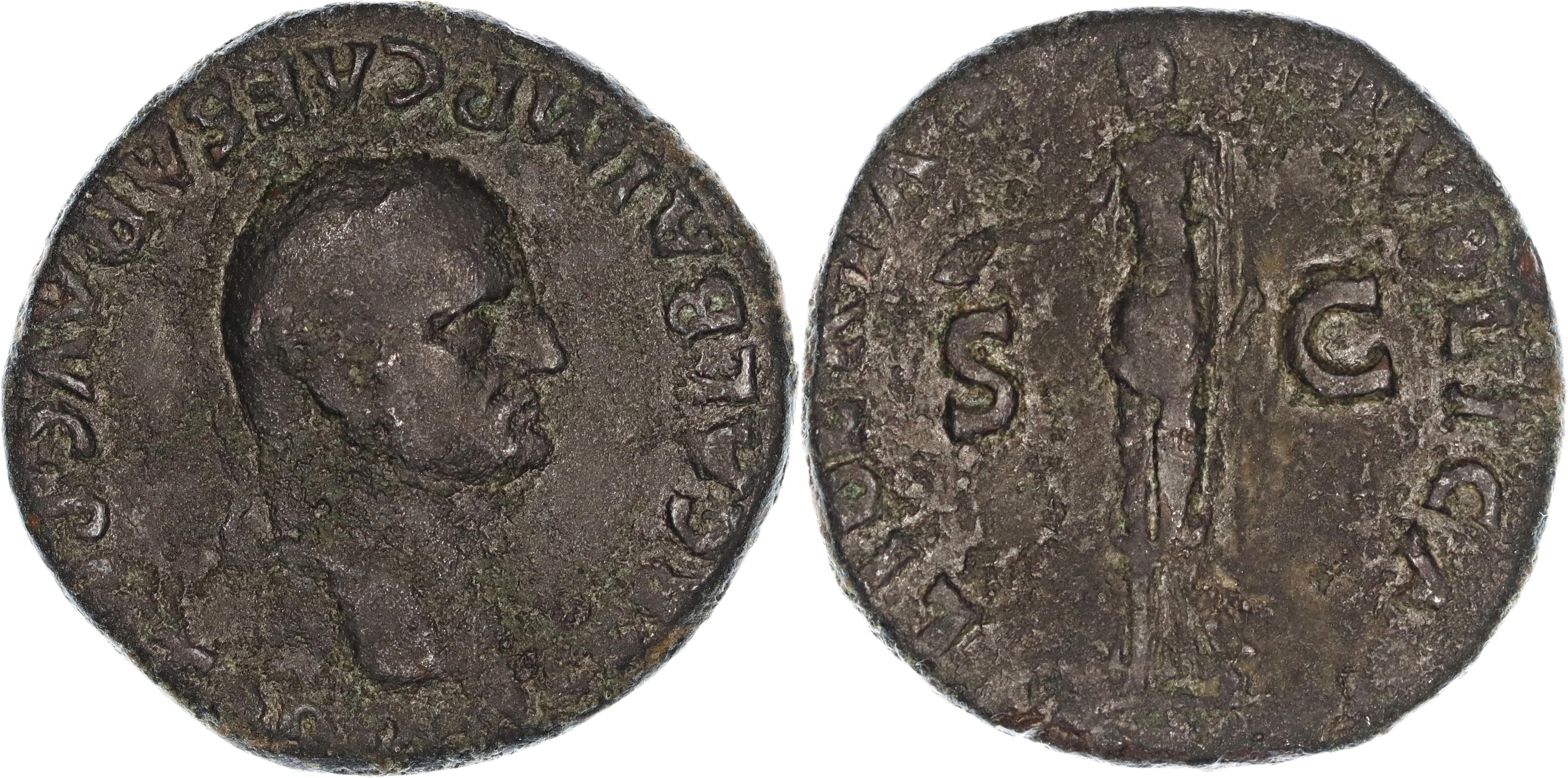 Roman Empire, Galba, Æ As, 68 AD, aF
